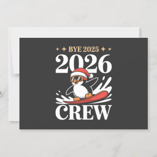 Leuke Tot ziens 2025 2026 Crew Nieuwjaar Vrienden Magnetische Uitnodiging