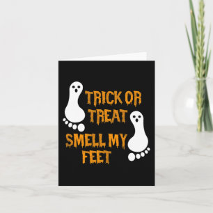 Leuke Trick or treat ruik mijn Feet Halloween Kaart