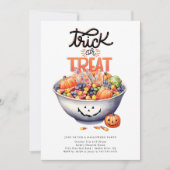 Leuke Trick or treat Snoep Halloween Kaart (Voorkant)