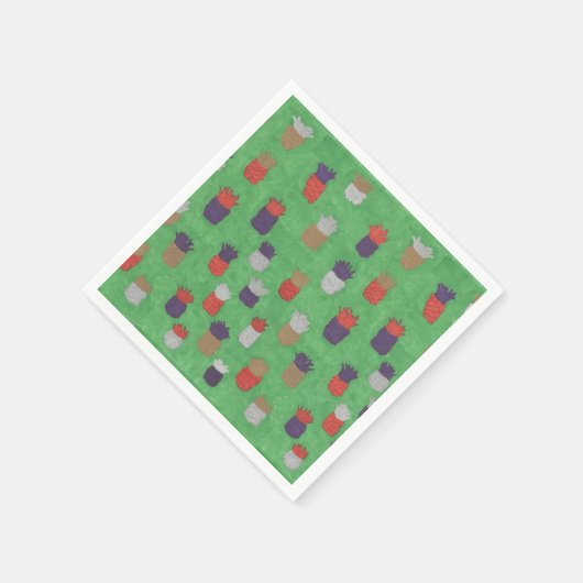 Leuke tropische ananas papier servetten (Hoek)