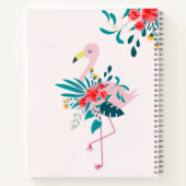 Leuke tropische flamingo gepersonaliseerd notitieboek (Achterkant)