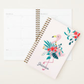 Leuke tropische flamingo gepersonaliseerd planner (Display)