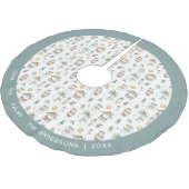 Leuke tropische kerst gepersonaliseerd kerstboom rok (Gekanteld)