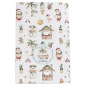 Leuke tropische kerst gepersonaliseerd medium cadeauzakje (Voorkant)
