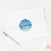 Leuke tropische strandtijd vakantie ronde sticker (Envelop)