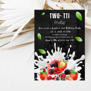 Leuke Tropische Tutti Frutti Tweede Verjaardagsfee Kaart