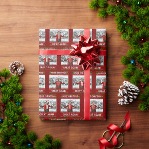 Leuke Trump Kerstman Hoed Maak Kerst Weer Groot Cadeaupapier