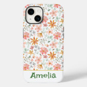 Leuke tuin roze sinaasappel patroonnaam Case-Mate iPhone case (Achterkant)