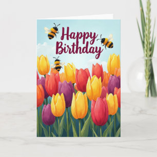 Leuke Tulp Verjaardagskaart Kaart