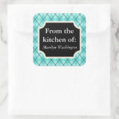 Leuke Turquoise Keuken Sticker (Tas)