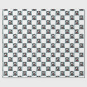 Leuke Turquoise Sherlock Pug Kerstvakantie Cadeaupapier (Vlak)