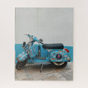Leuke Turquoise Vespa Fotografie Legpuzzel