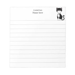 Leuke Tuxedo kat gevoerd Notitieblok