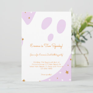 Leuke Twee Spooky Halloween Verjaardagsuitnodiging Kaart