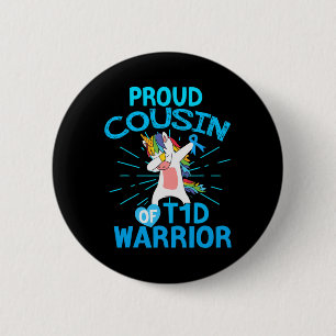 Leuke Type 1 Diabetes Eenhoorn Trotse Neef Van Een Ronde Button 5,7 Cm
