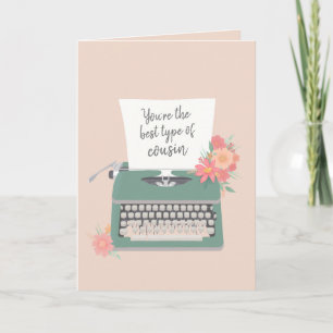 Leuke typemachine & bloemen Beste soort nicht Kaart
