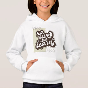 Leuke typografie baby girl hoodie om te leven en t