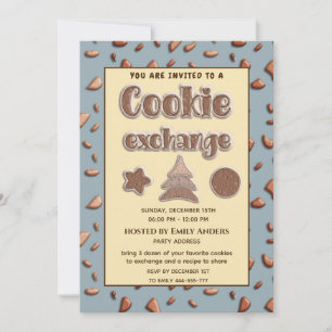 Leuke typografie Koekjesuitwisselingsfeest Kaart