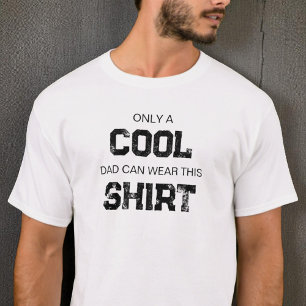 Leuke typografie-quote voor koele papa's in zwart- t-shirt