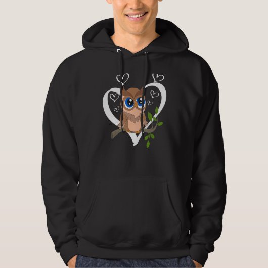 Leuke Uil Bos Dier Vogel Uil Hoodie (Voorkant)