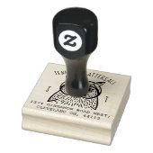 Leuke Uil Dier Monogram & Naam Retouradres Rubberstempel (Stempel)