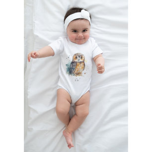 Leuke uil in de waterverf romper