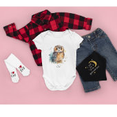 Leuke uil in de waterverf romper