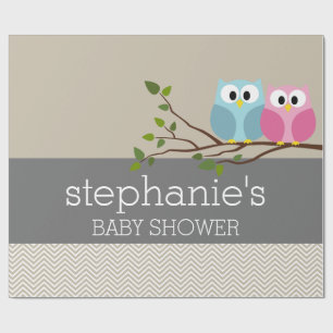 Leuke Uil op de Douche van het Meisje of van de Cadeaupapier