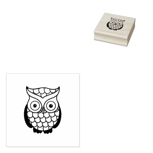 Leuke Uil Rubber Stamp Rubberstempel (Gestempeld)
