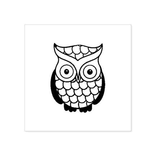 Leuke Uil Rubber Stamp Rubberstempel (Afrduk)