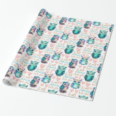 Leuke Uil Uilways Love You Kleurrijk Cadeaupapier (Uitgerold)
