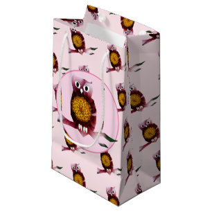 Leuke Uil, Vogel Custom Gift Bag Klein Cadeauzakje