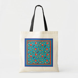 Leuke uilen budget Canvas tas, rood, blauw, groen Tote Bag
