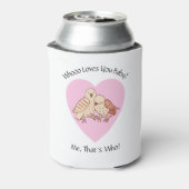 Leuke uilen die van je houdt Baby shower Valentijn Blikjeskoeler (Blikje Achterkant)