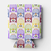 Leuke uilen, Uil Pattern, Baby uilen, Kleurrijke u Blikjeskoeler (Achterkant)