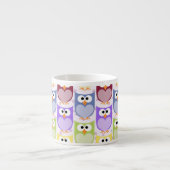 Leuke uilen, Uil Pattern, Baby uilen, Kleurrijke u Espresso Kop (Voorkant)