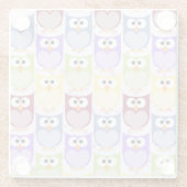 Leuke uilen, Uil Pattern, Baby uilen, Kleurrijke u Glazen Onderzetter (Achterkant)