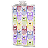 Leuke uilen, Uil Pattern, Baby uilen, Kleurrijke u Heupfles (Links)