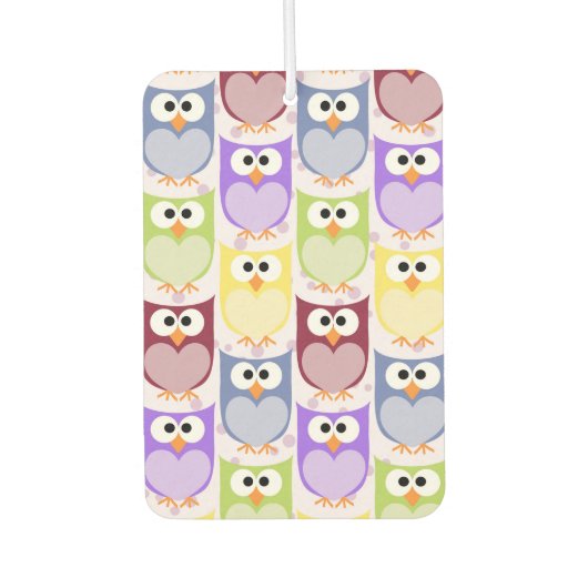 Leuke uilen, Uil Pattern, Baby uilen, Kleurrijke u Luchtverfrisser (Voorkant)
