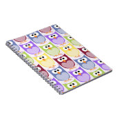 Leuke uilen, Uil Pattern, Baby uilen, Kleurrijke u Notitieboek (Rechterzijde)