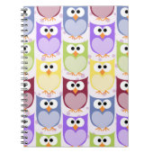 Leuke uilen, Uil Pattern, Baby uilen, Kleurrijke u Notitieboek (Voorkant)