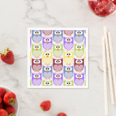 Leuke uilen, Uil Pattern, Baby uilen, Kleurrijke u Servet (Insitu)