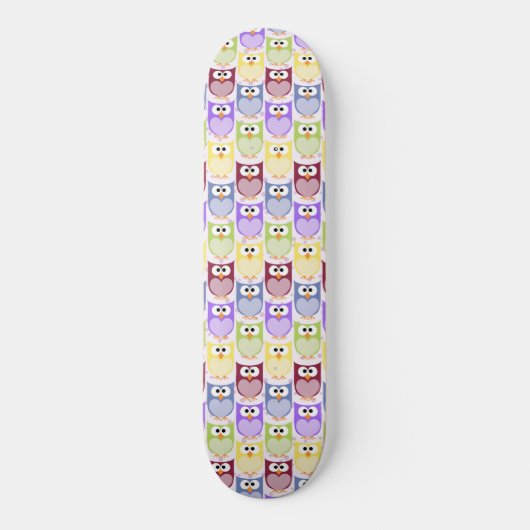 Leuke uilen, Uil Pattern, Baby uilen, Kleurrijke u Skateboard (Voorkant)