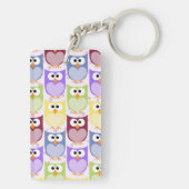 Leuke uilen, Uil Pattern, Baby uilen, Kleurrijke u Sleutelhanger (achterkant)
