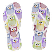 Leuke uilen, Uil Pattern, Baby uilen, Kleurrijke u Teenslippers (Voetbed)