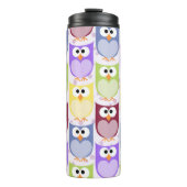 Leuke uilen, Uil Pattern, Baby uilen, Kleurrijke u Thermosbeker (Voorkant)