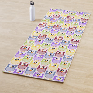 Leuke uilen, Uil Pattern, Baby uilen, Kleurrijke u Yogamat