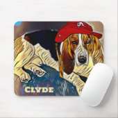 Leuke unieke aangepaste Clyde-hond Muismat (Met muis)