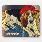 Leuke unieke aangepaste Clyde-hond Muismat (Voorkant)