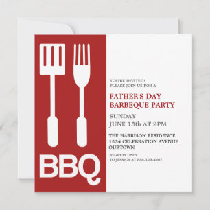 Leuke Vaderdag BBQ-feestuitnodigingen Kaart